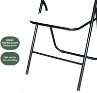 Klapstoel BRASQ FC100 Wit-zwart 1 Stuk-1