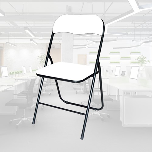Klapstoel BRASQ FC100 Wit-zwart 1 Stuk-2