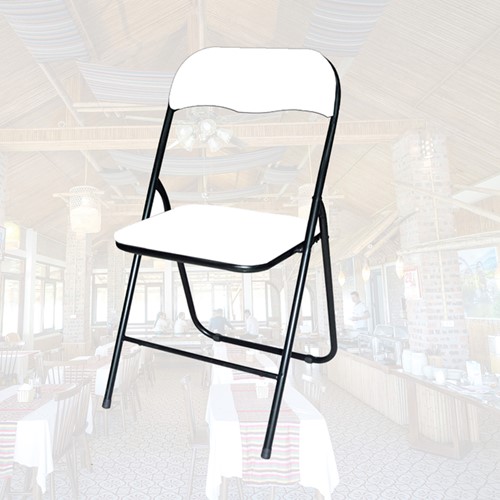 Klapstoel BRASQ FC100 Wit-zwart 1 Stuk-3