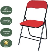 Klapstoel BRASQ FC100 rood-zwart 1 Stuk-3