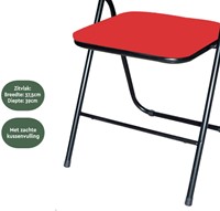 Klapstoel BRASQ FC100 rood-zwart 1 Stuk-1