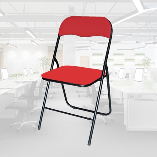 Klapstoel BRASQ FC100 rood-zwart 1 Stuk-2