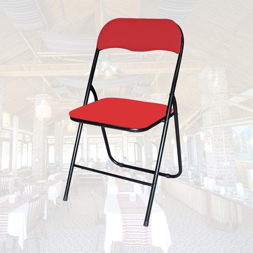 Klapstoel BRASQ FC100 rood-zwart 1 Stuk-3