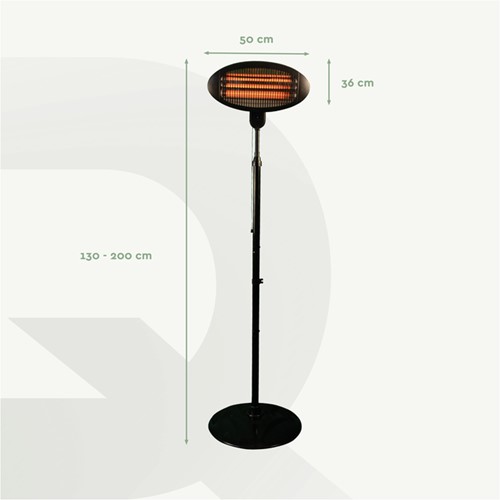 Terrasverwarmer BRASQ staand elektrisch 1 Stuk-2