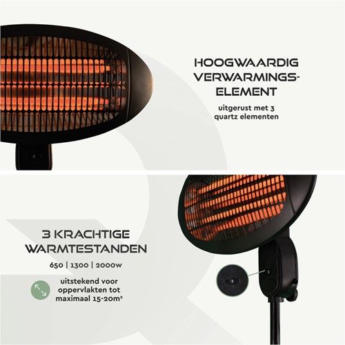 Terrasverwarmer BRASQ staand elektrisch 1 Stuk-3