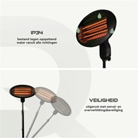 Terrasverwarmer BRASQ staand elektrisch 1 Stuk-3