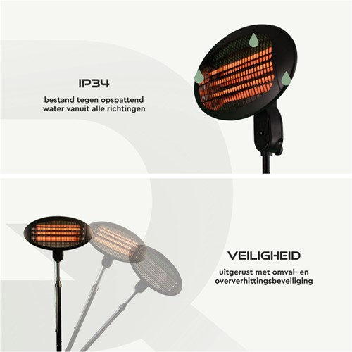 Terrasverwarmer BRASQ staand elektrisch 1 Stuk-3