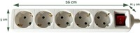 Stekkerdoos BRASQ  5 voudig 1.4 meter wit-2