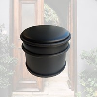 Deurstopper BRASQ  met rubberen ringen zwart 1 Stuk-3