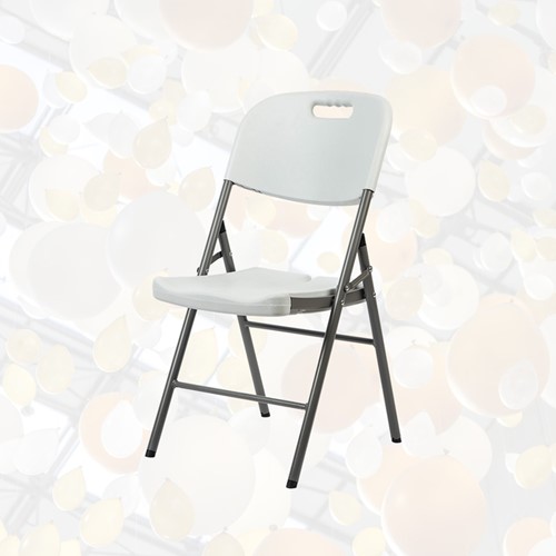 Klapstoel BRASQ FC200 wit-rvs 1 Stuk-4