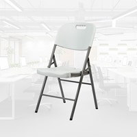 Klapstoel BRASQ FC200 wit-rvs 1 Stuk-2