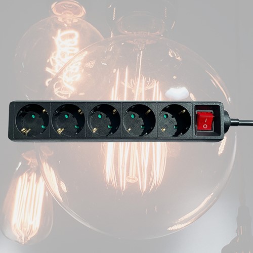 Stekkerdoos BRASQ  5 voudig 3 meter zwart 1 Stuk-4