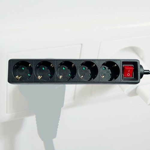 Stekkerdoos BRASQ  4 voudig 1.4 meter zwart 1 Stuk-3