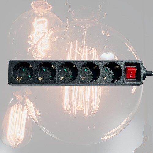 Stekkerdoos BRASQ  4 voudig 1.4 meter zwart 1 Stuk-4