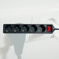 Stekkerdoos BRASQ  5 voudig 1.4 meter zwart 1 Stuk-3