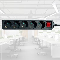 Stekkerdoos BRASQ  5 voudig 1.4 meter zwart 1 Stuk-5