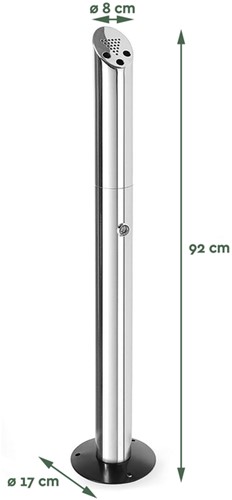 Asbak BRASQ Staand AT300 RVS-2
