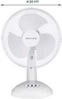 Tafelventilator BRASQ F400 Ø 30cm wit 1 Stuk-2