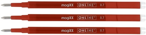 Gelschrijvervulling Online Magixx 0.7mm 3st rood 3 Stuk-2