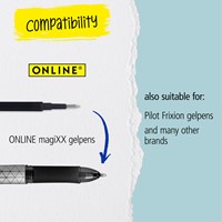 Gelschrijvervulling Online Magixx medium groen blister à 3 stuks-3