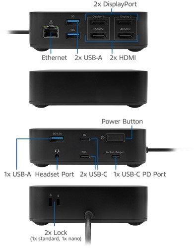 USB-C Docking Station HDMI monitoren displayLink 1 Stuk-2