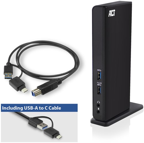 USB-C docking station voor 1 HDMI USB A/C Netwerk 1 Stuk-1
