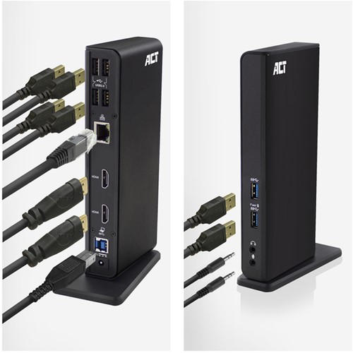 USB-C docking station voor 1 HDMI USB A/C Netwerk 1 Stuk-2