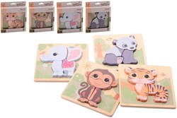 Jouéco The Wildies Family puzzel 4 ass 1 Stuk