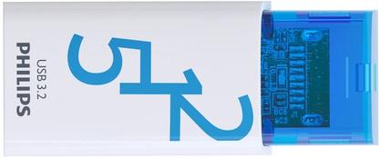 Philips USB 512GB USB-C Click Ocean Blue 1 Stuk-1