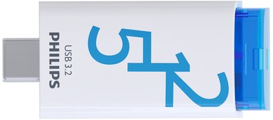 Philips USB 512GB USB-C Click Ocean Blue 1 Stuk-2