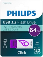 Philips USB 64GB USB-C Click Magic Purple 1 Stuk