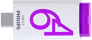 Philips USB 64GB USB-C Click Magic Purple 1 Stuk-1