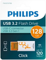 USB stick 3.2 Philips Click USB-C 128GB oranje 1 Stuk