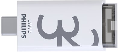 USB stick 3.2 Philips Click USB-C 32GB grijs 1 Stuk-2