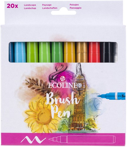 Brushpen Talens Ecoline set à 20 stuks landschap-2