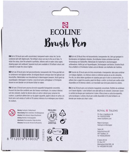 Brushpen Talens Ecoline set 20 stuks landschap 20 Stuk-3