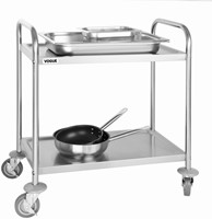 Serveerwagen Vogue met 2 plateaus 82.5x71 cm RVS 1 Stuk-2