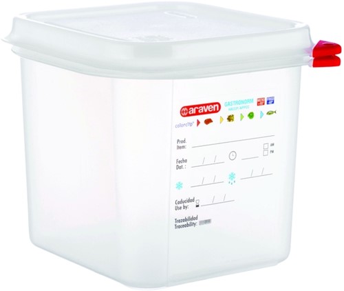 Voedseldoos Araven GN 1/6 met deksel 2600 ml 4 Stuk