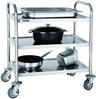 Serveerwagen Vogue met 3 plateaus 82.5x71 cm RVS 1 Stuk-2