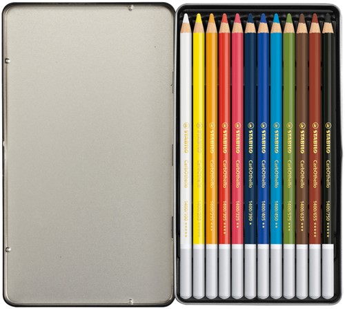 Kleurpotlood STABILO CarbOthello kalkpastel 12st 12 Stuk-2
