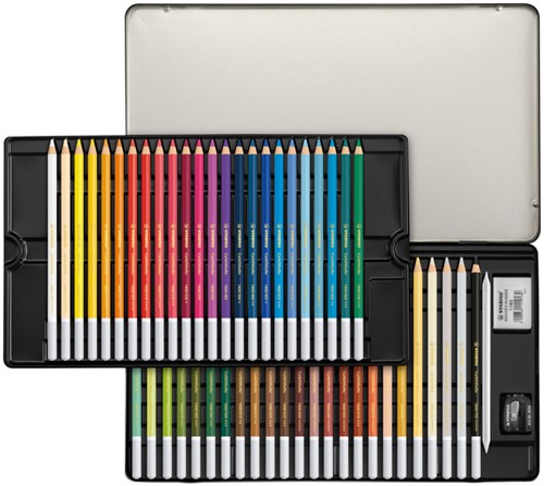 Kleurpotlood STABILO CarbOthello kalkpastel 48st 48 Stuk-2