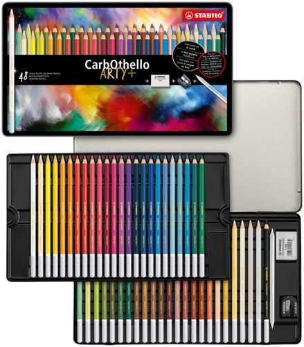 Kleurpotlood STABILO CarbOthello kalkpastel 48st 48 Stuk-3