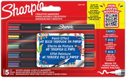 Creatieve marker Sharpie brushpunt 5st assorti 5 Stuk