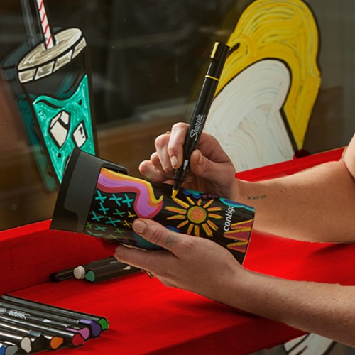 Creatieve marker Sharpie brushpunt 5st assorti 5 Stuk-7