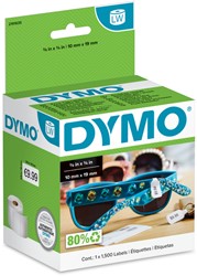Etiket Dymo LabelWriter prijslabel 10x19mm 1st wit 1500 Stuk