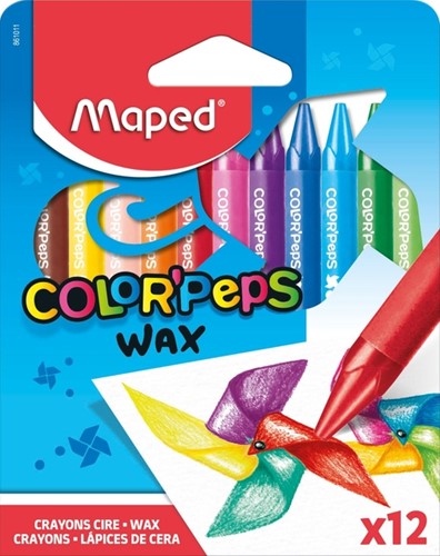 Waskrijt Maped Color'Peps Wax set á 12 kleuren 12 Stuk