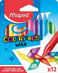 Waskrijt Maped Color'Peps Wax set á 12 kleuren 12 Stuk