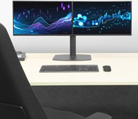 Monitorarm office gasveer crossbar 2 schermen 1 Stuk-2