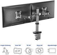 Monitorarm office 2 schermen zilver 1 Stuk-3