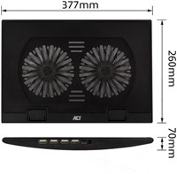 Laptopstandaard ventilator hoogte verstelb 4-p hub 1 Stuk-4